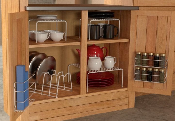 cabinets doors as storage for your spices