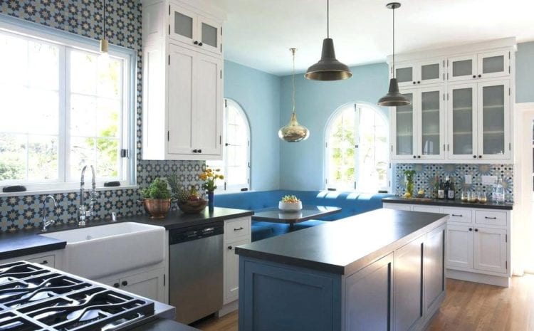 blue kitchen design blue color kitchen