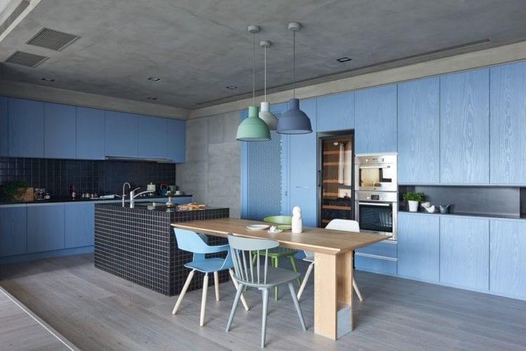 blue kitchen design blue color kitchen