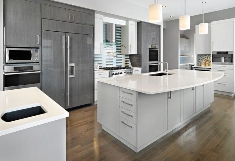 grey kitchen cabinets