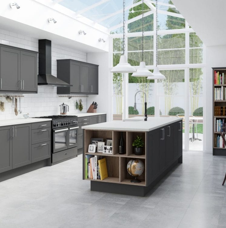 grey kitchen cabinets