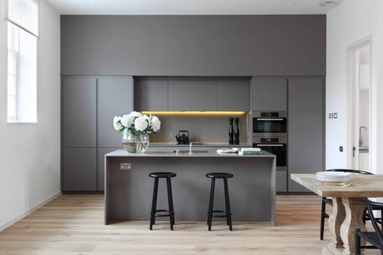 grey kitchen cabinets