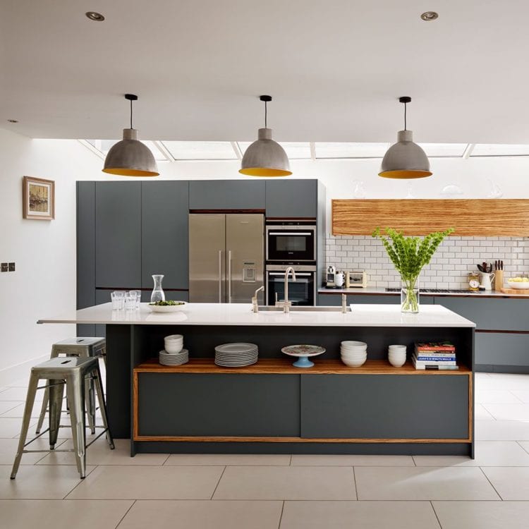 grey kitchen cabinets