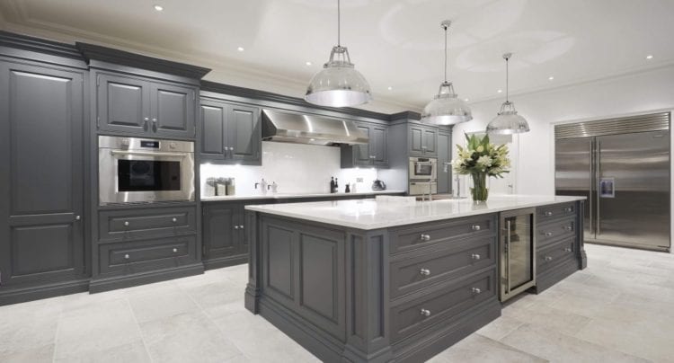 grey kitchen cabinets