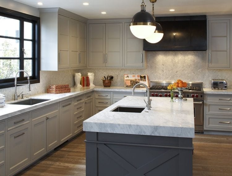 grey kitchen cabinets