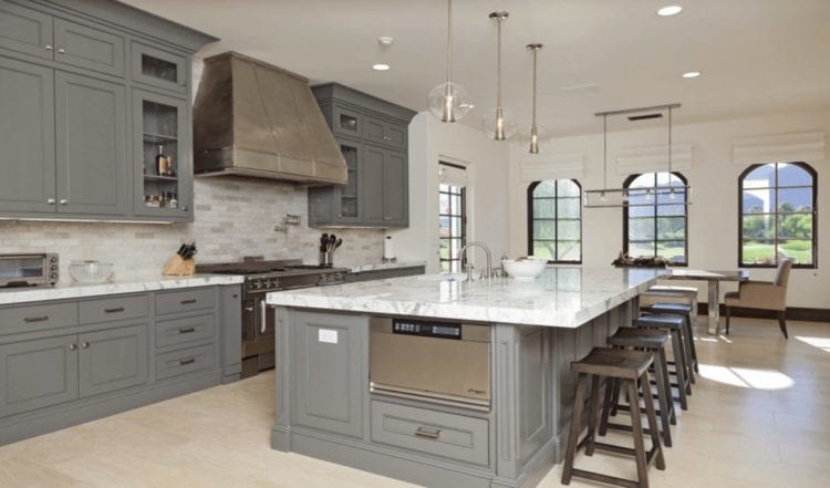 grey kitchen cabinets