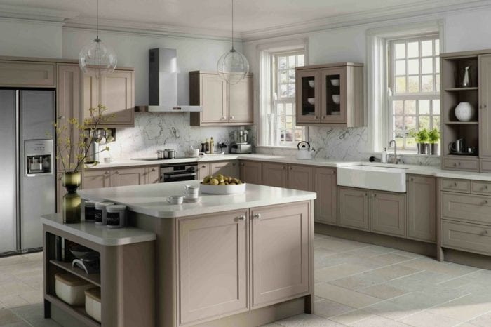 grey kitchen cabinets