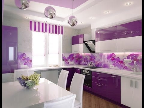 purple color kitchen