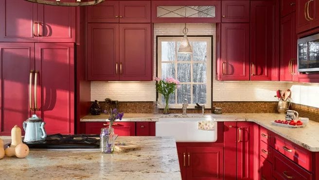 red kitchen color red kitchen color