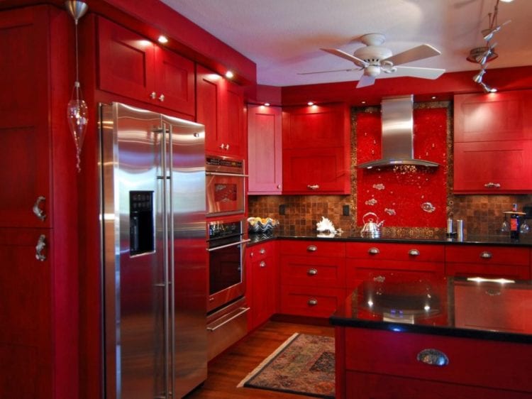 red kitchen color