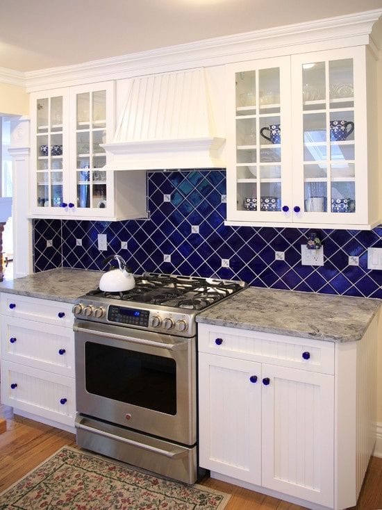 blue kitchen backsplash blue kitchen backsplash