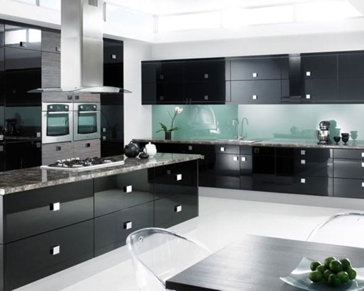black color kitchen
