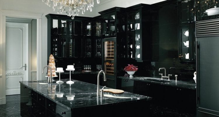 black color kitchen