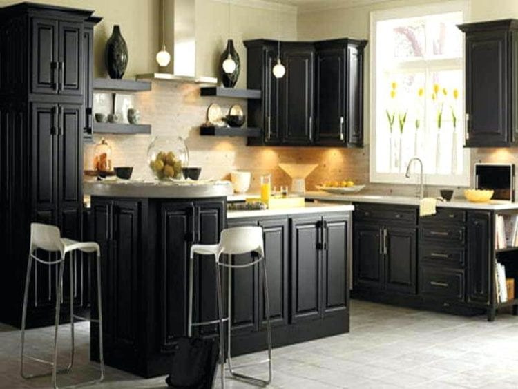 black color kitchen