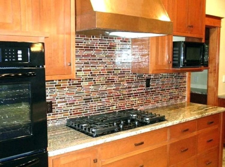 red kitchen backsplash