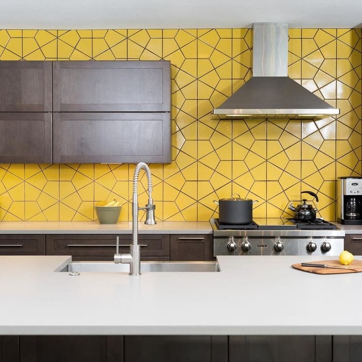 yellow backsplash yellow backsplash