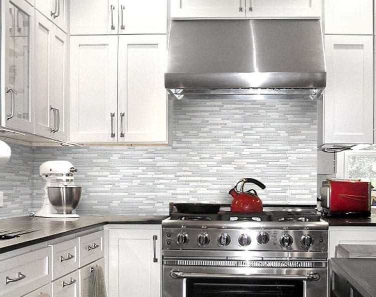grey kitchen backsplash