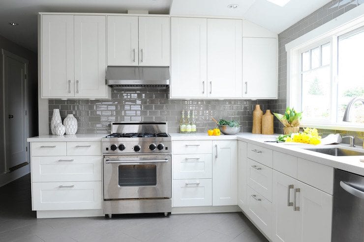 grey kitchen backsplash