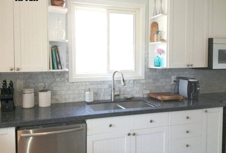grey kitchen backsplash