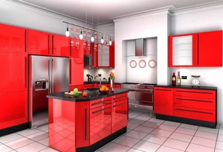 red kitchen island red kitchen island
