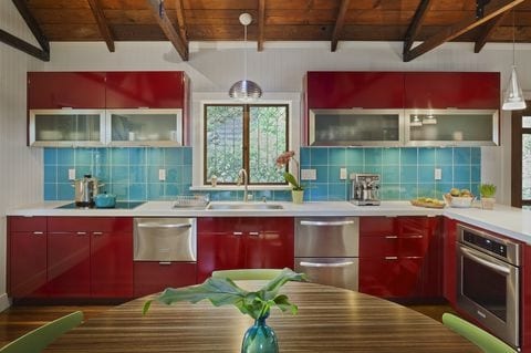 red kitchen red kitchen