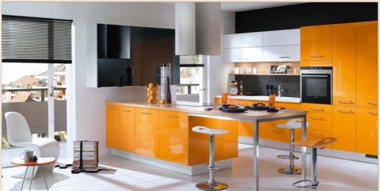 orange kitchen ideas orange kitchen island