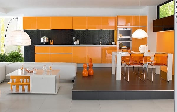 orange kitchen island orange kitchen ideas
