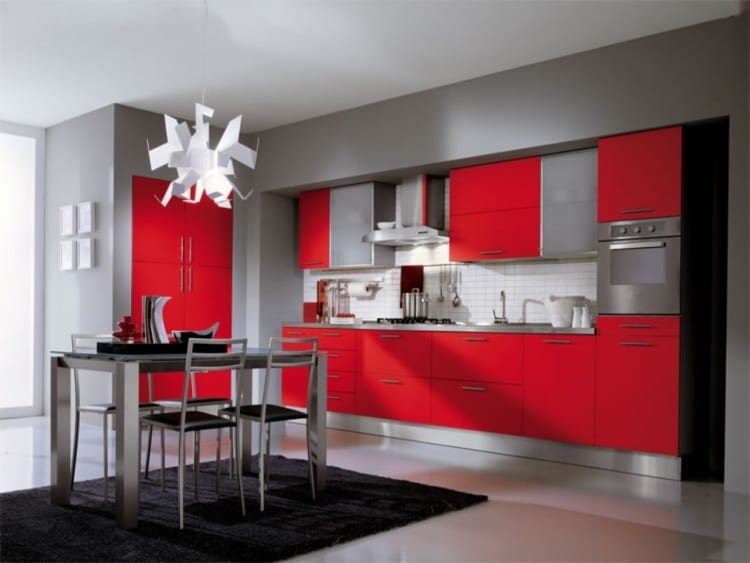 red kitchen island red kitchen