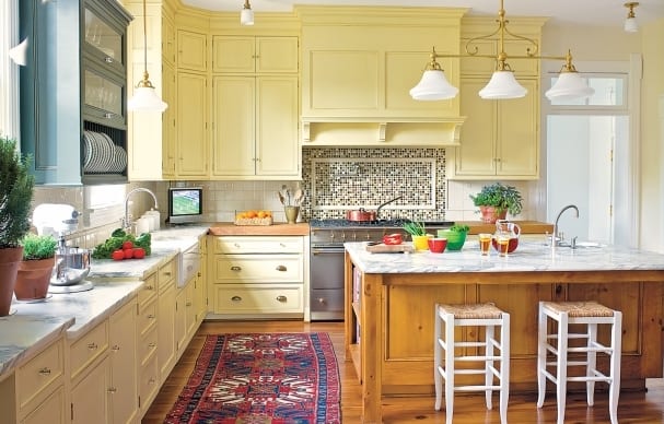 yellow kitchen ideas yellow kitchen island