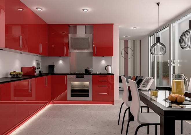 red kitchen red kitchen