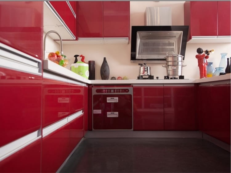 red kitchen island red kitchen