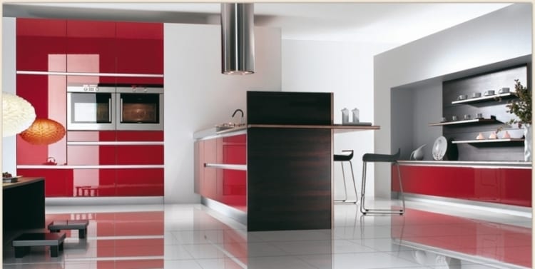 red kitchen island red kitchen