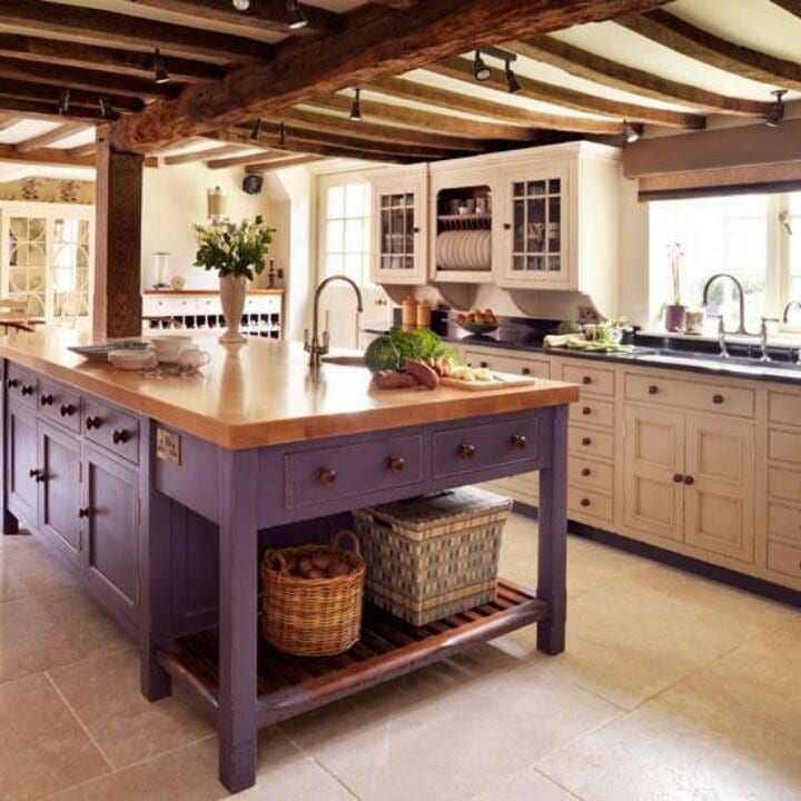 purple kitchen island
