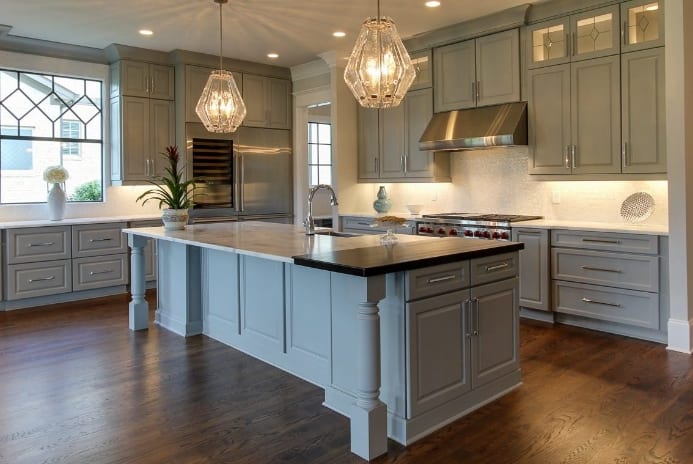 kitchen island ideas grey kitchen island