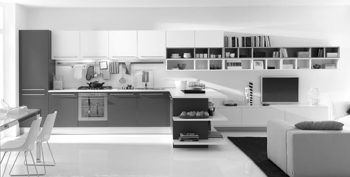 kitchen island ideas monochrome kitchen island