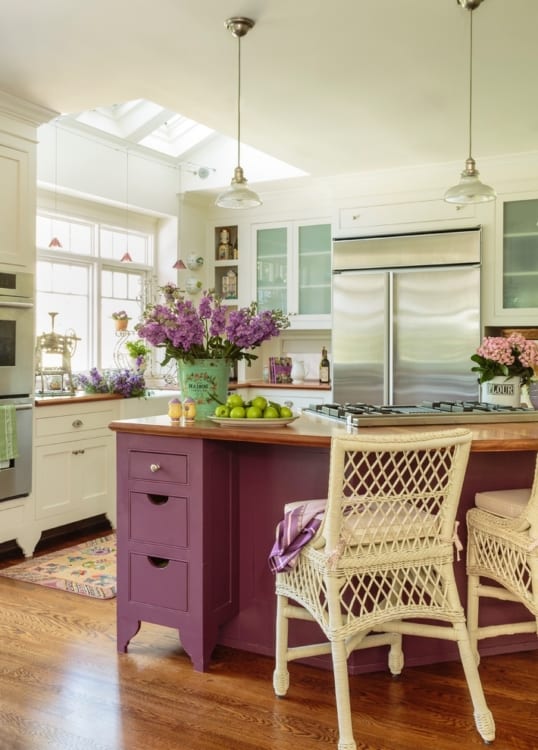 kitchen island ideas purple kitchen island
