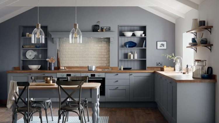 gray kitchen appliances