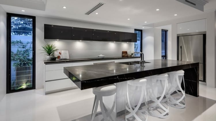 monochrome kitchen island kitchen island ideas