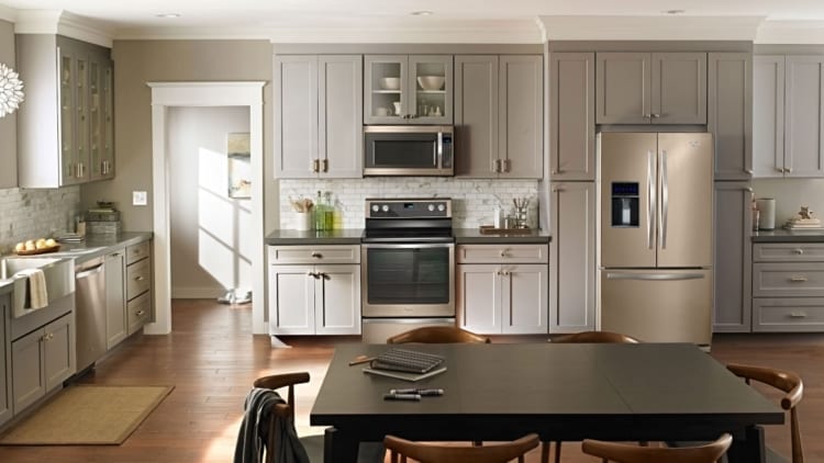 gray kitchen appliances gray kitchen style
