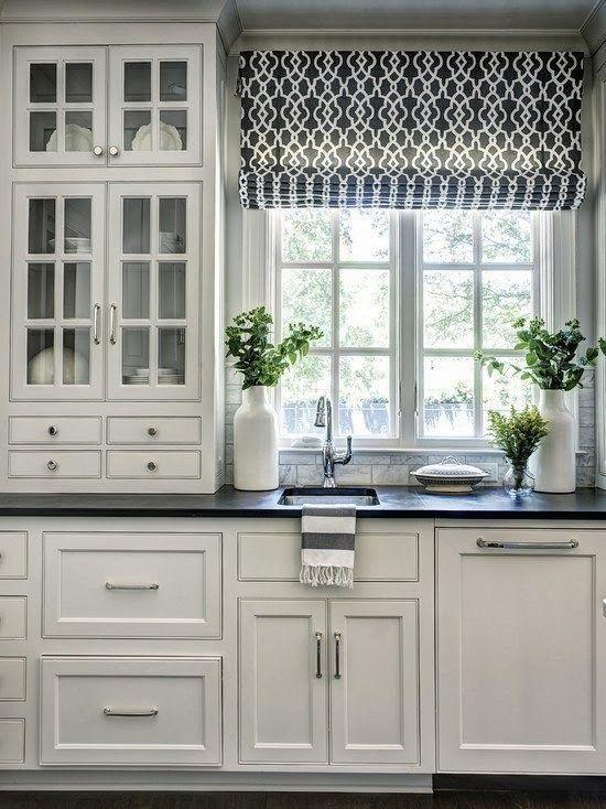 black kitchen windowtreatments kitchen window treatments