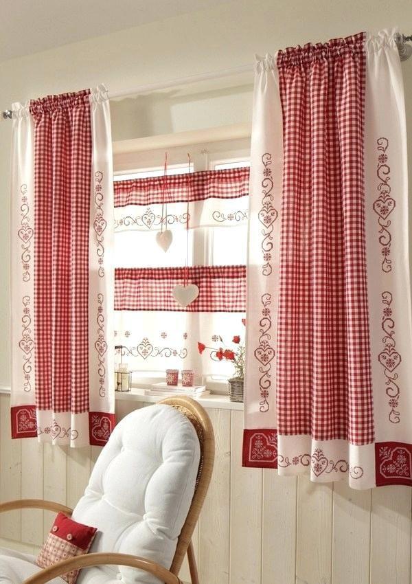 red window treatments kitchen window treatments