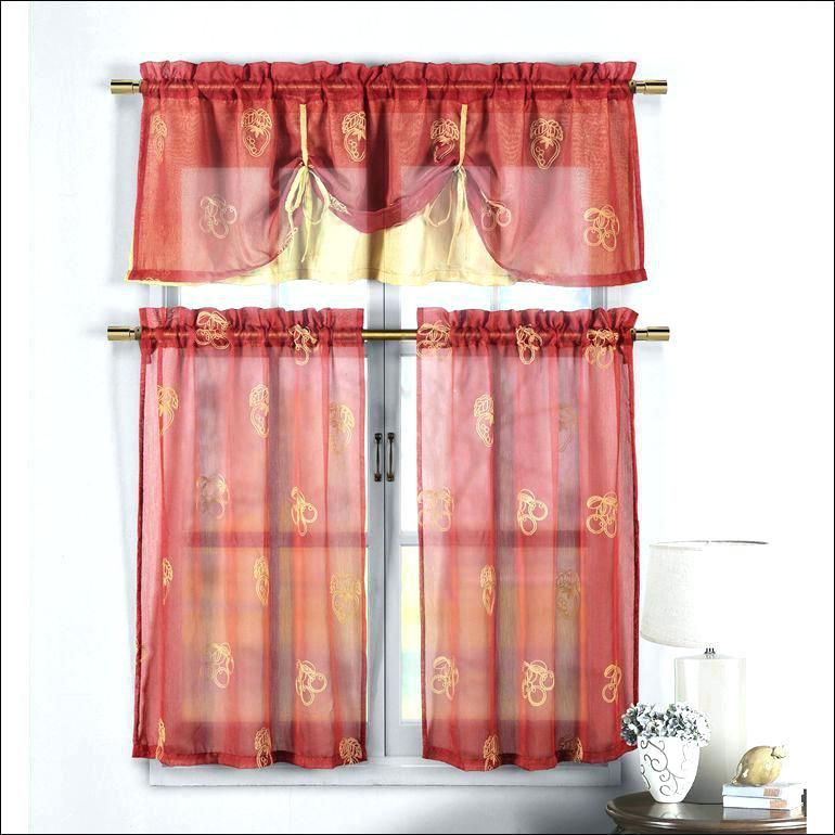 kitchen window treatments red window treatments