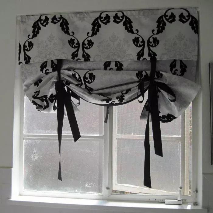 monochrome kitchen windowtreatments monochrome kitchen windowtreatments