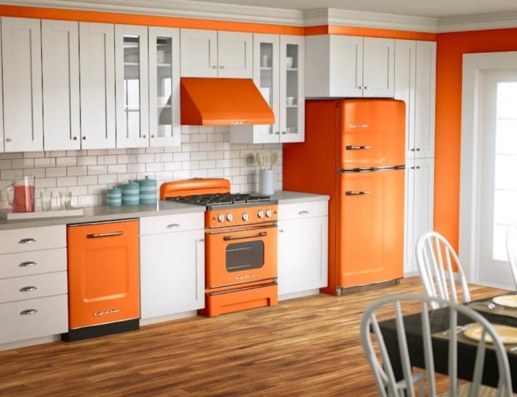 orange appliances kitchen style kitchen appliances ideas