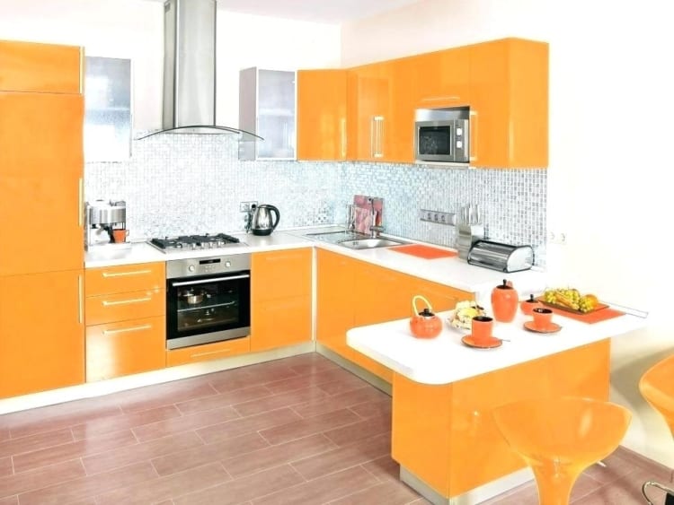 orange appliances kitchen style