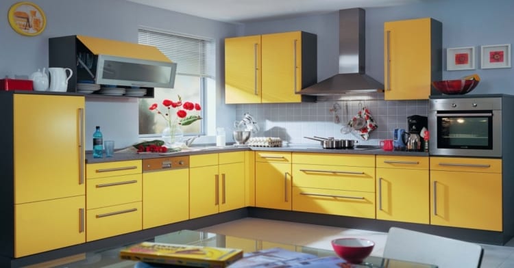 yellow appliances kitchen style