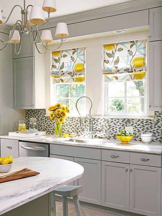 kitchen window treatments yellow window treatments