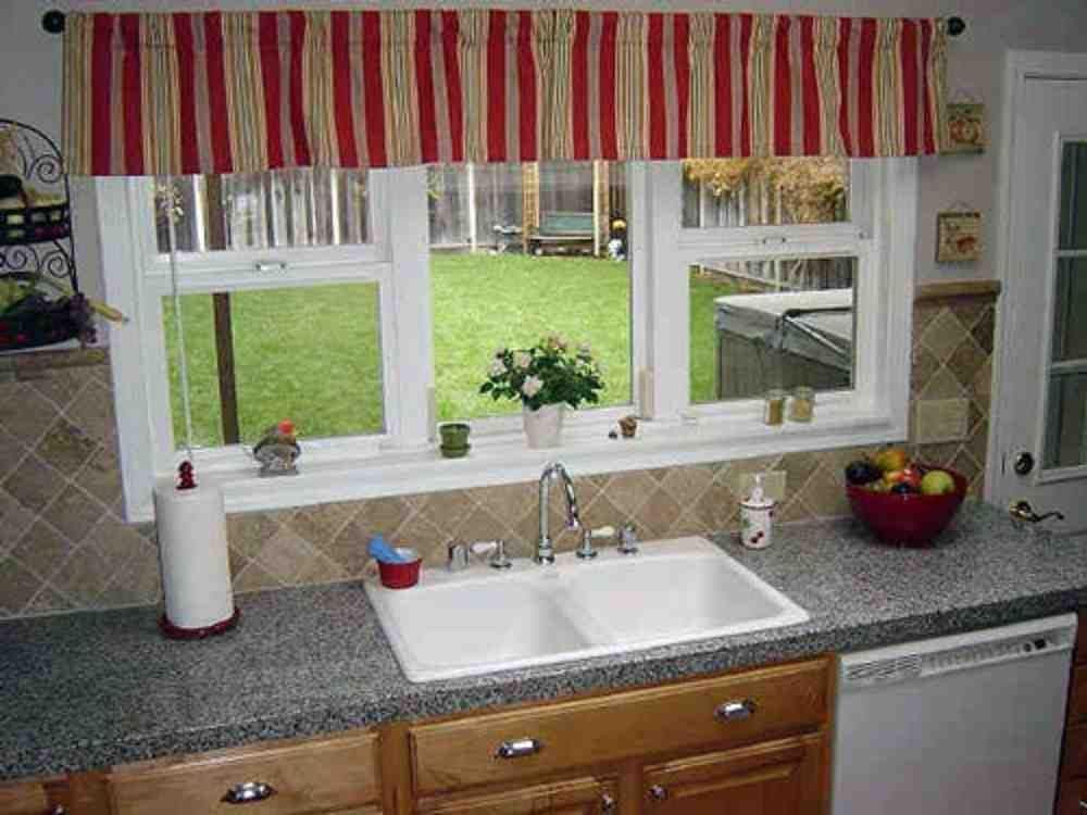 red window treatments kitchen window treatments