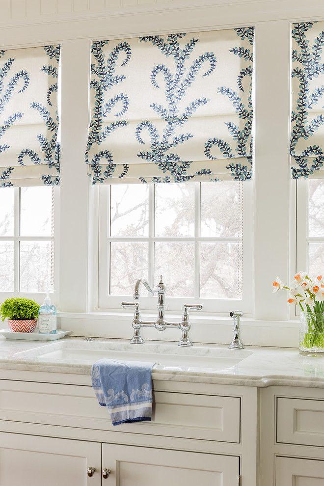 kitchen window treatment blue kitchen window treatment
