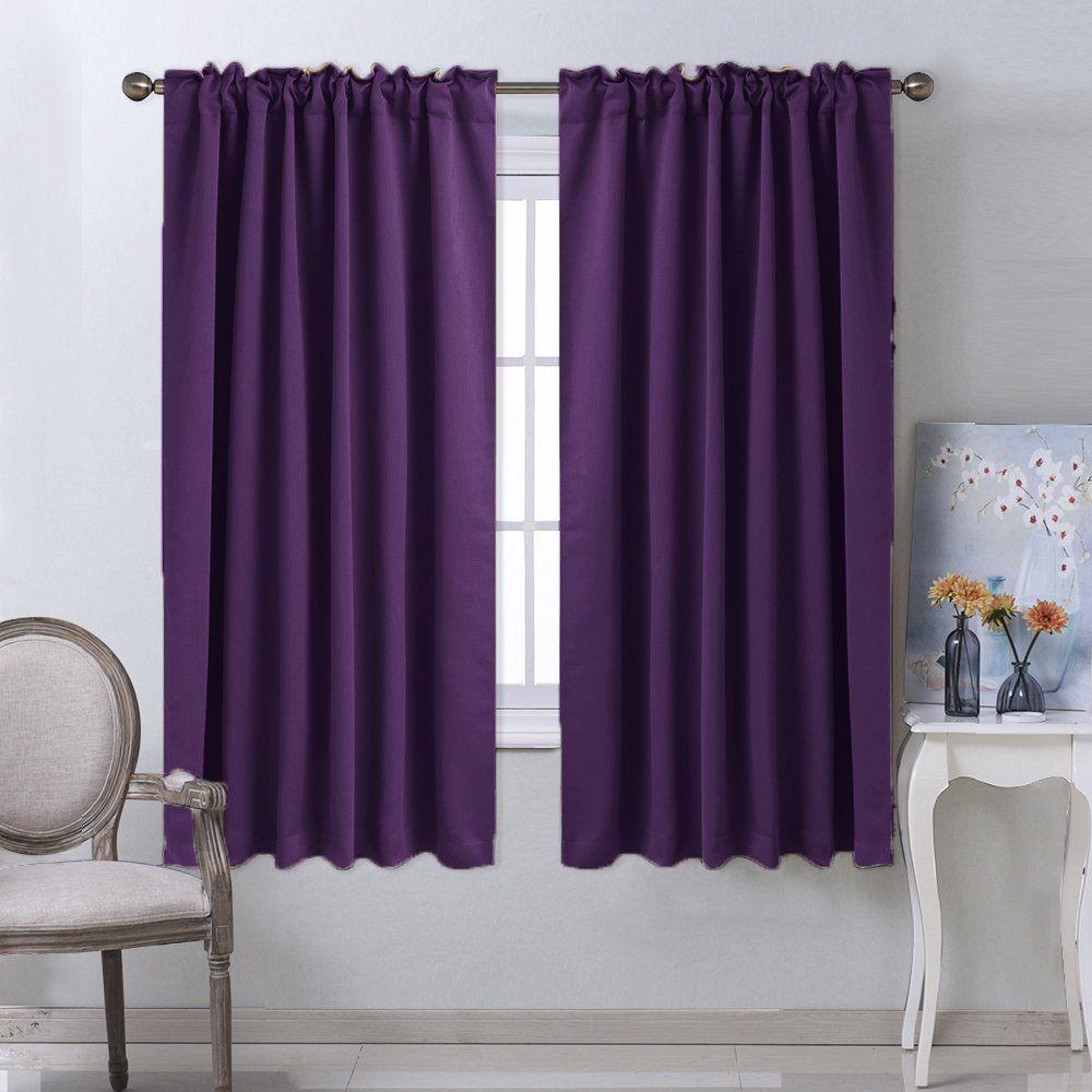 purple kitchen window treatment